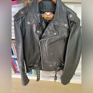 Harley Davidson Motorcycle Vintage Shovelhead Leather Jacket